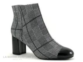 Achat chaussures The Divine Factory Femme Boots, vente The Divine Factory QL3818 - Prince de Galles - Bout verni - Bottine