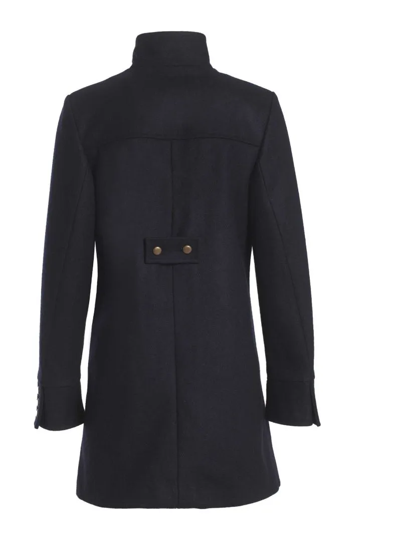ANGERS manteau femme ajusté laine imperméable Couleur Marine Taille 34