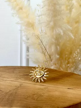 Bague dorée : Sun