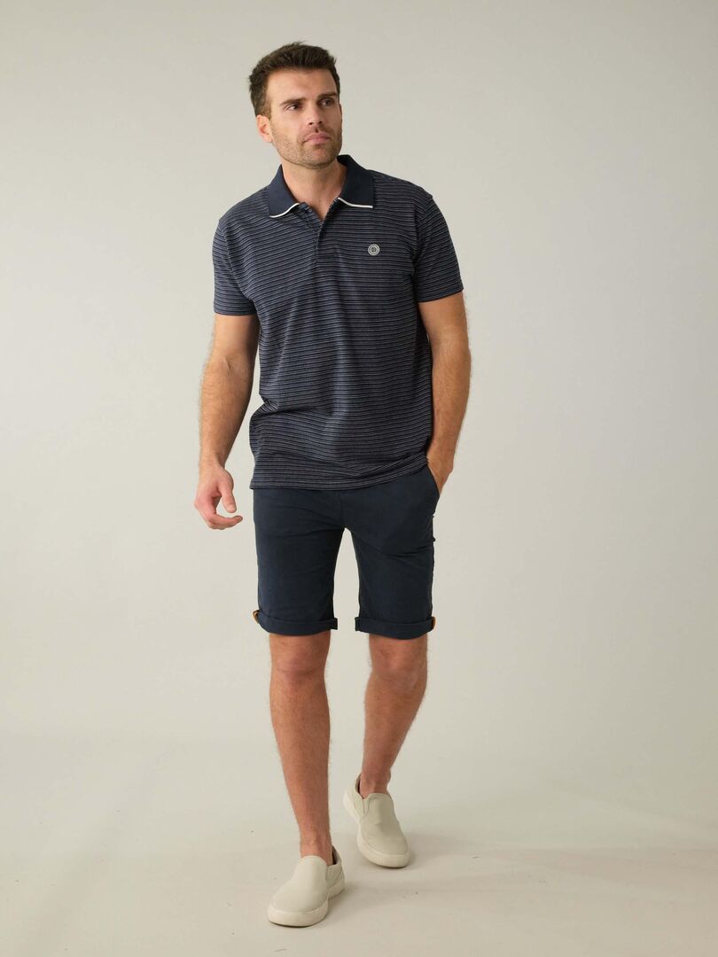 Bermuda en coton pour homme 'Deeluxe' - Bleu marine