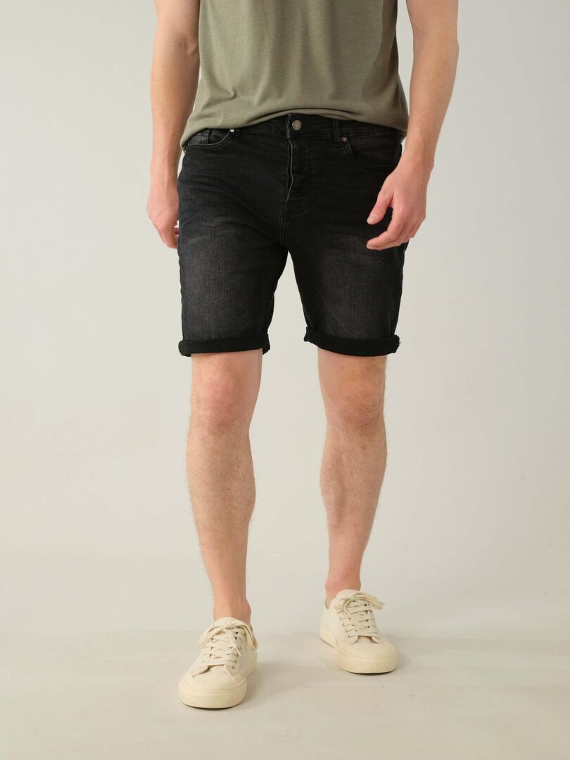 Bermuda longueur genou pour homme 'Deeluxe' - Noir Gris
