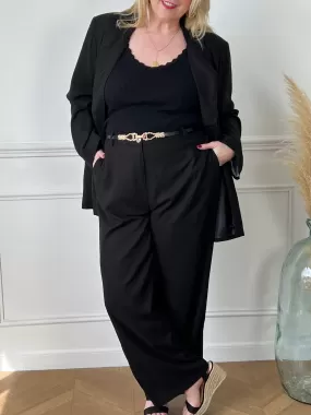Blazer en lin noir Curve : Aydin