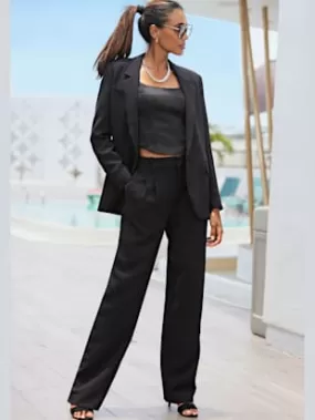 Blazer long blazer femme avec col à revers