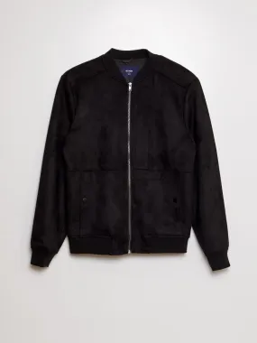 Blouson en suédine - noir