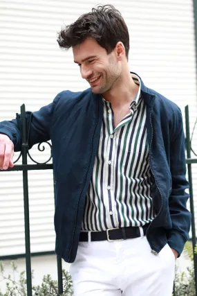 Blouson Noah en lin - Marine