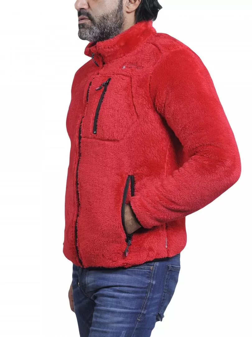 Blouson polaire homme CARIAN - PEAK MOUNTAIN - Rouge