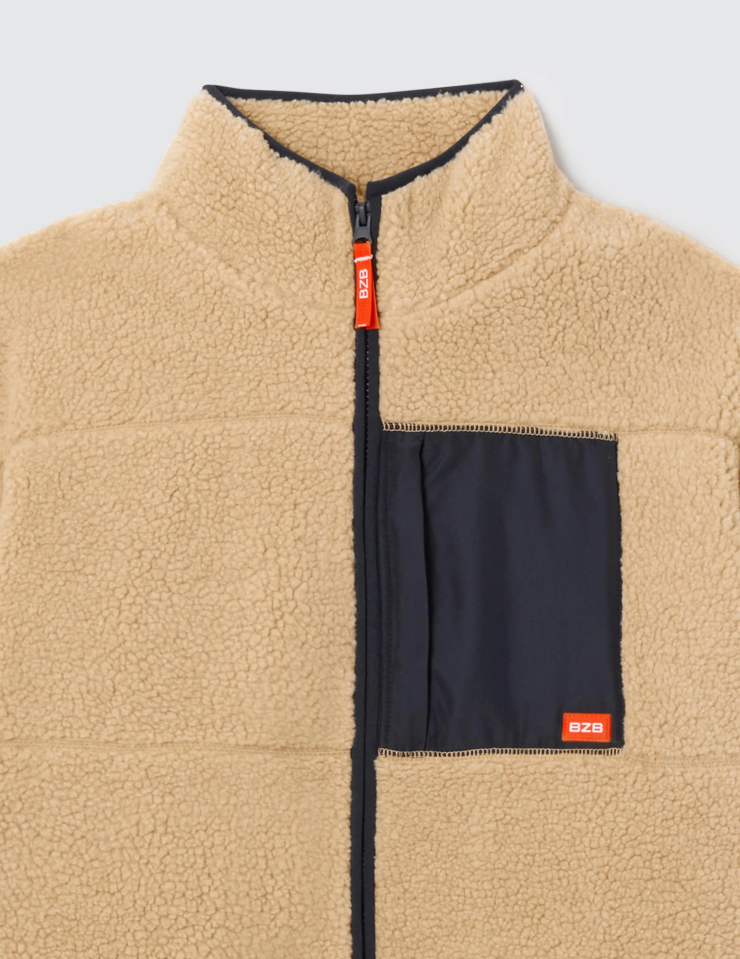 Blouson sherpa zippé