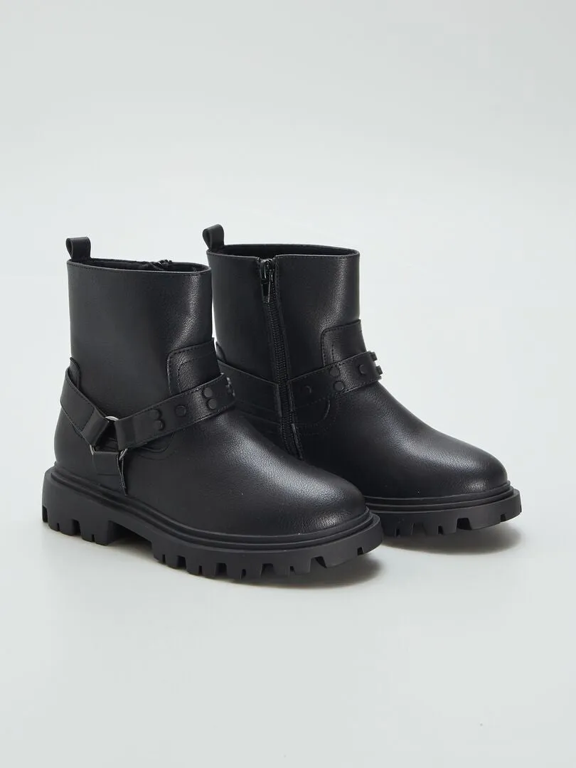 Bottes en simili - noir