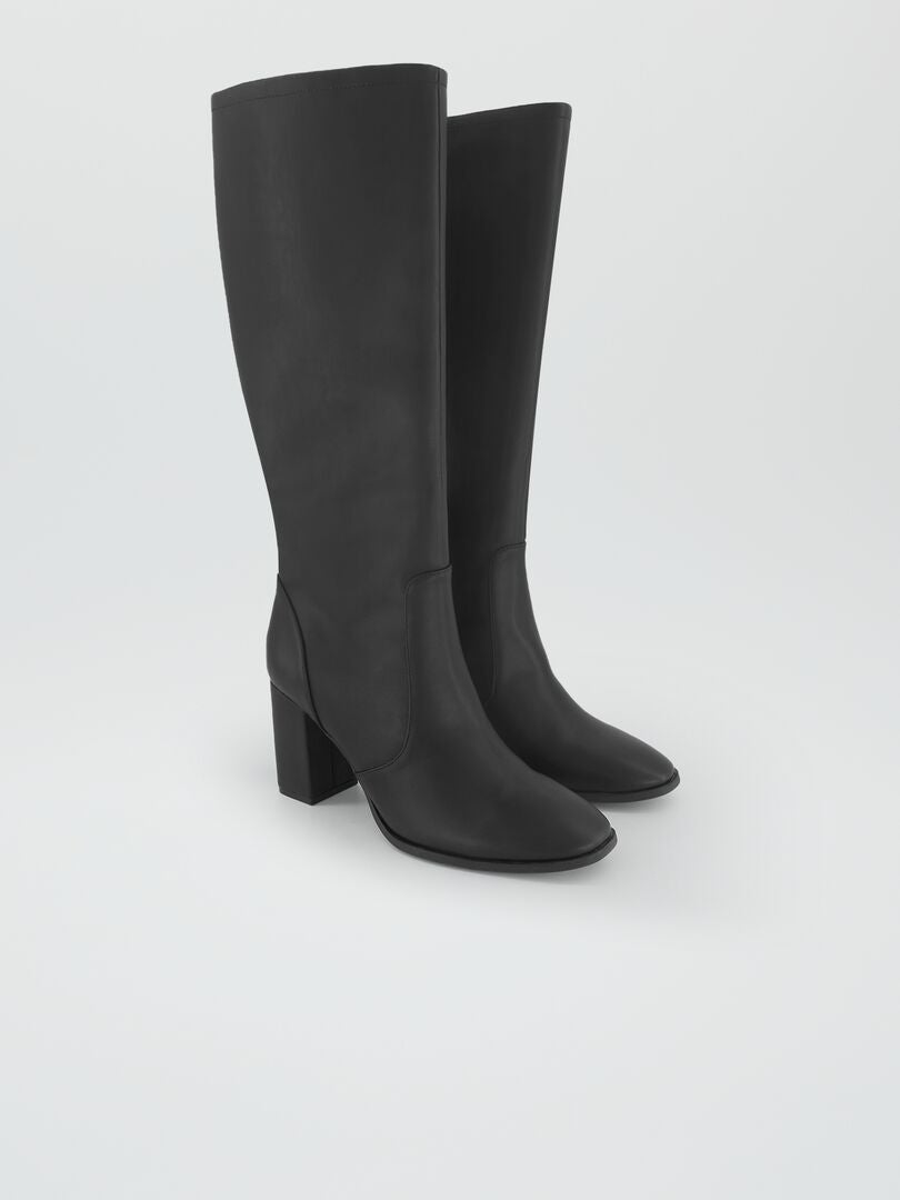 Bottes hautes à talons - noir