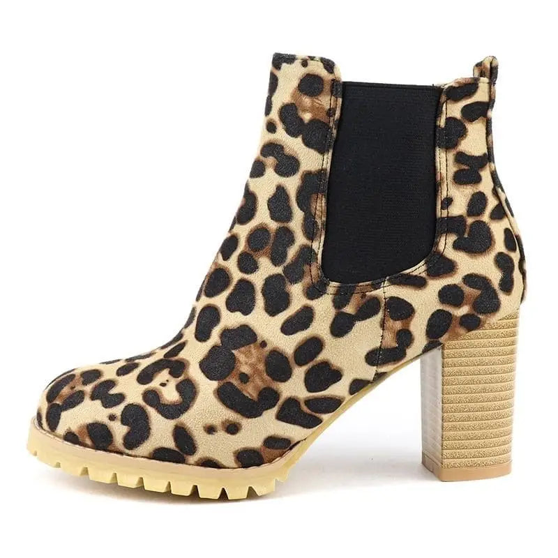 Bottines Chelsea Léopard
