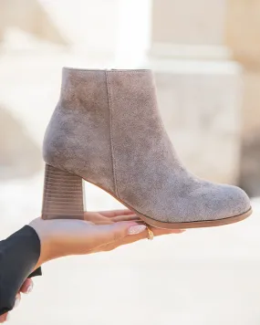 Bottines femme à talon taupe - Sidney