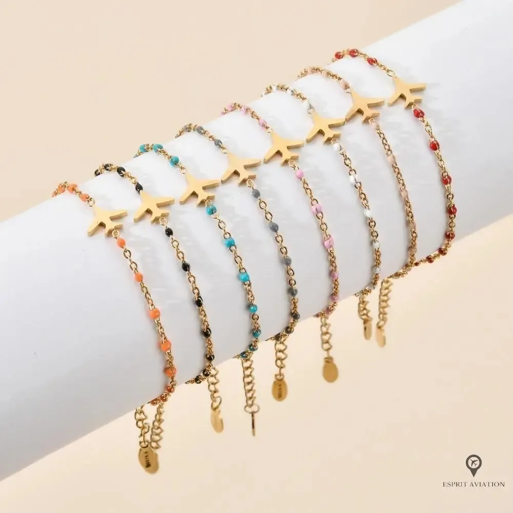 Bracelet Avion Femme Rouge