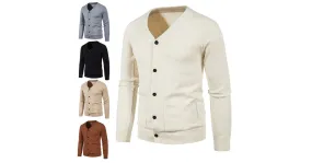 Cardigan à boutons pour homme