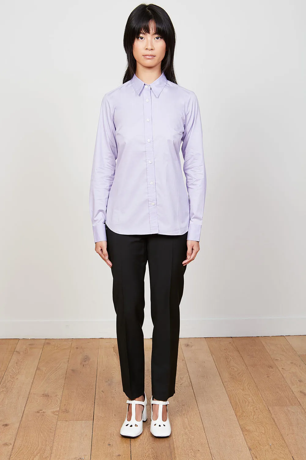 Chemise en popeline de coton stretch