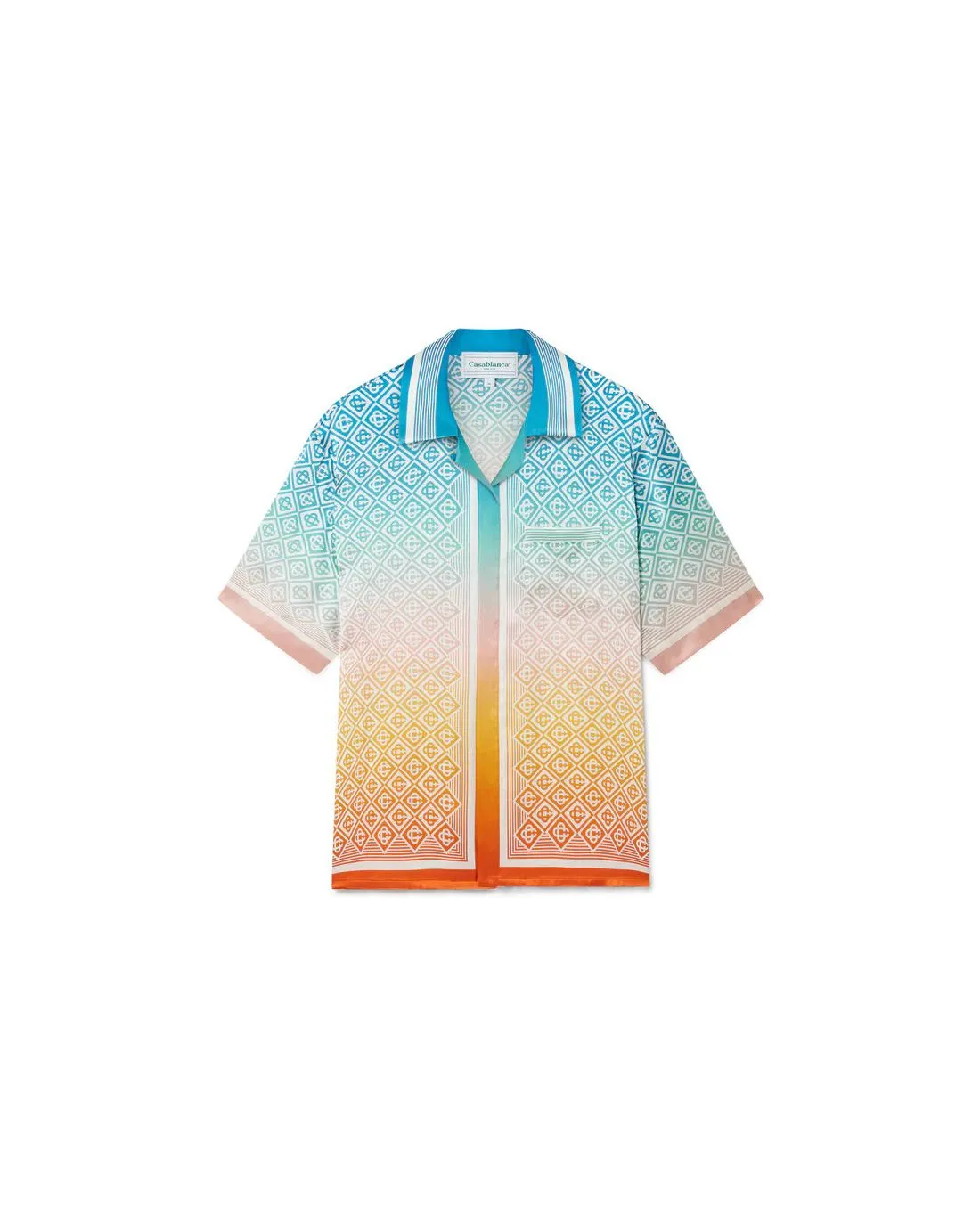 CHEMISE MANCHES COURTES GRADIENT MONOGRAM SILK - Casablanca Paris | Chez Maman Rouen