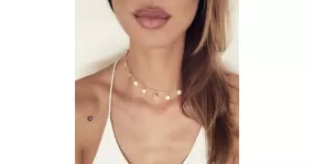 Collier ras du cou paillettes