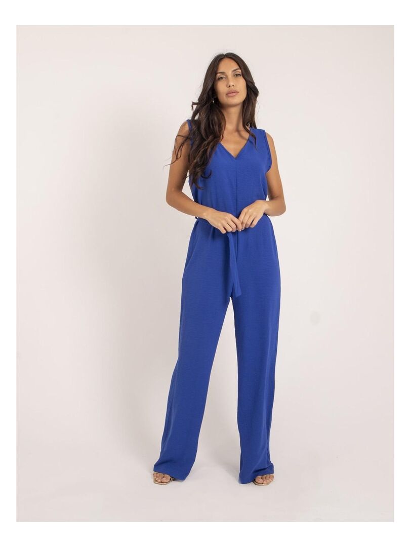 Combi pantalon et ceinture ELEA - Bleu roi