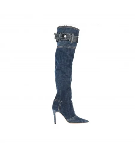 CUISSARDE HANANE JEAN BRUT BLEU