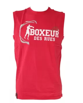 Débardeur Sport Homme Rouge - Boxeur des Rues