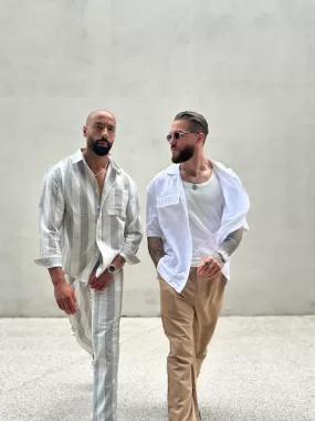 Ensemble Chemise Pantalon à rayures
