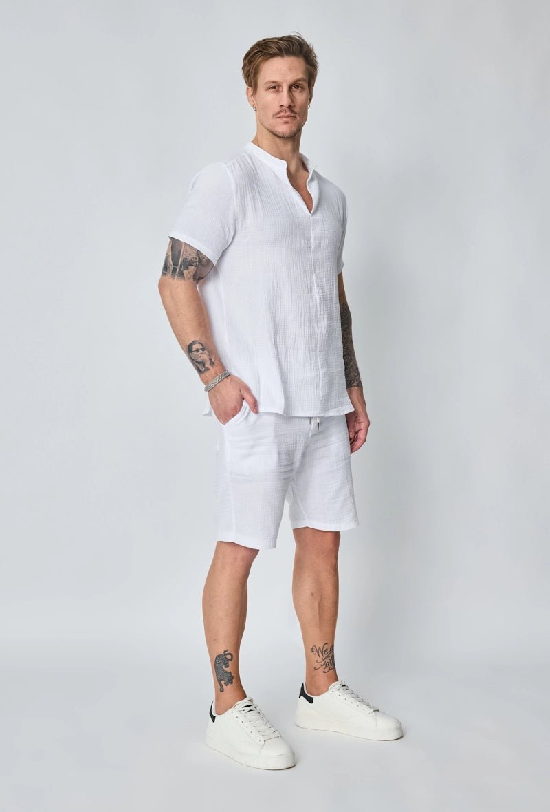 Ensemble t-shirt short uni gaz de coton