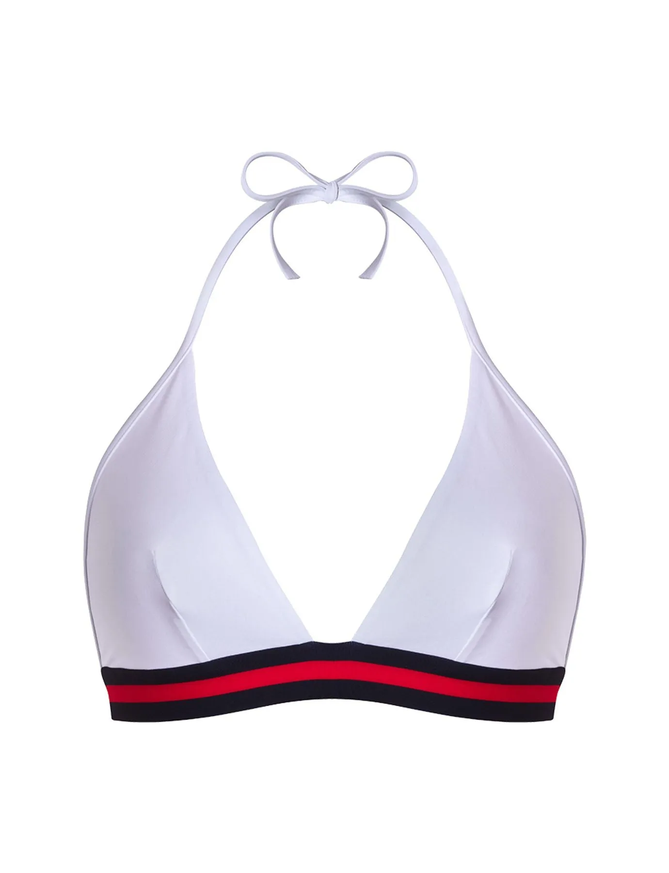 Flèche, haut de maillot de bain femme uni blanc, Ines x Vilebrequin