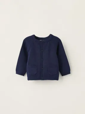 Gilet en Maille à Manches Longues pour Nouveau-Né  ATLANTIC COMPANY - Bleu foncé