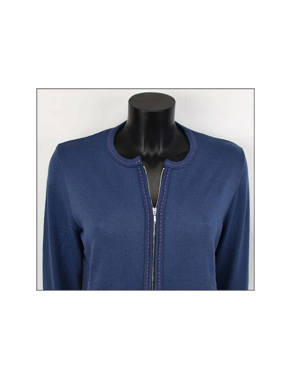 Gilet fermeture éclair Navy