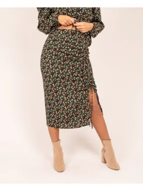 Jupe midi motifs XANITA - Noir