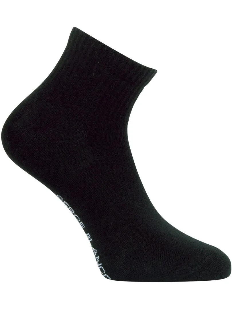 Lot de 6 paires de chaussettes quarter en coton peigné Serge Blanco Serge Blanco - Noir