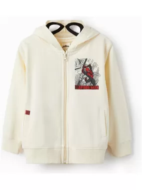 Manteau avec Fermeture Éclair et Capuche-Masque pour Garçon 'Spider-Man'   MARVEL SPIDERMAN - Beige clair