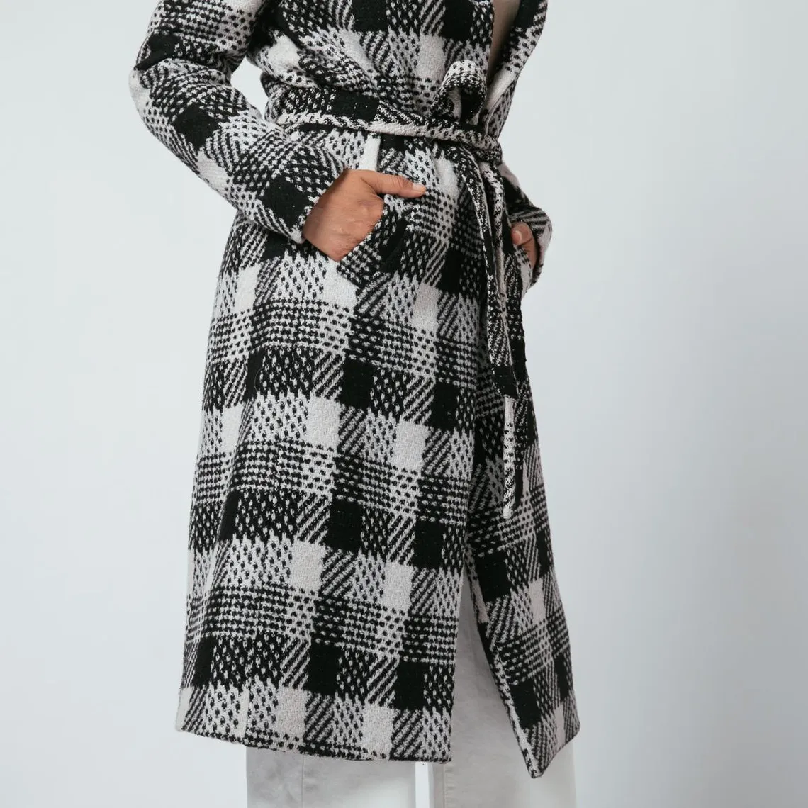 Manteau ceinturé à carreaux Ben | Manteau 3 SUISSES