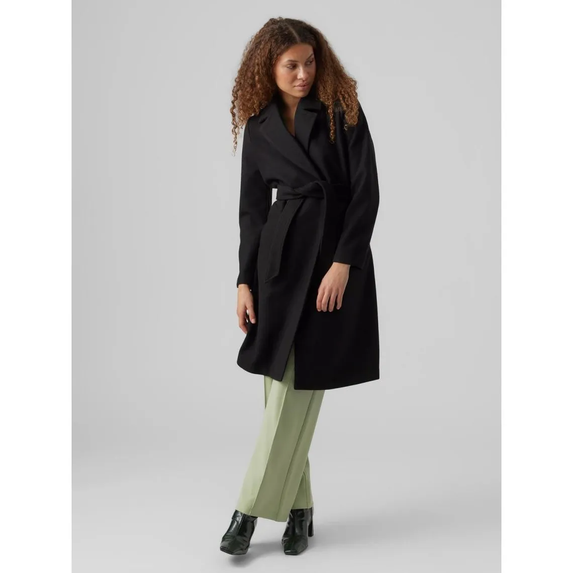 Manteau Col à revers Sous le genou noir Sloan | 3 Suisses