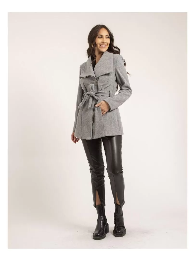 Manteau court zippé UWAYS - Gris