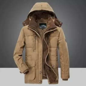 Manteau en coton epais avec capuche