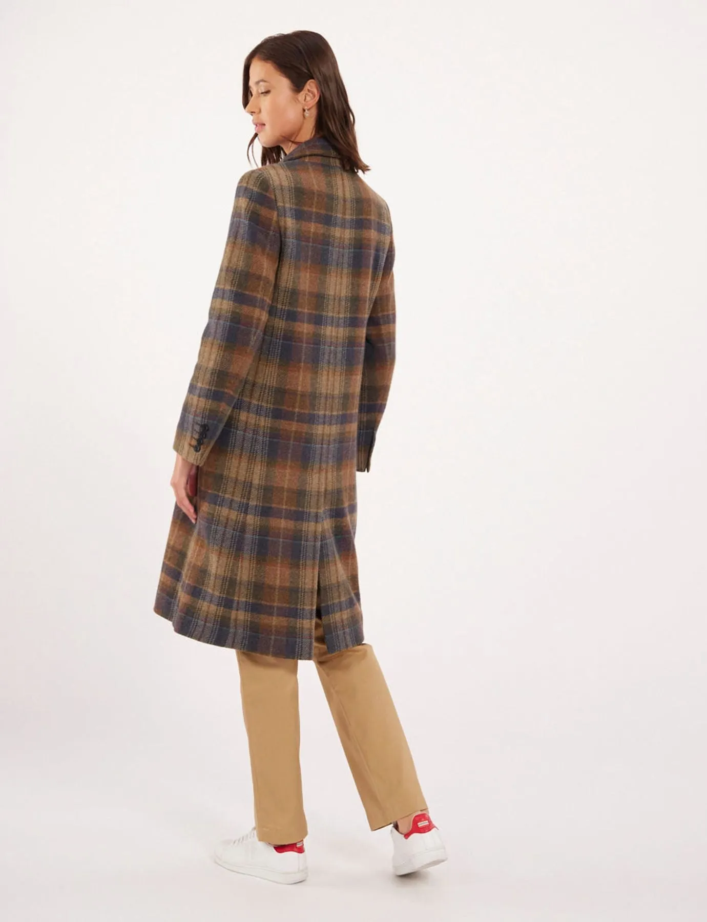 Manteau Franck kaki à carreaux