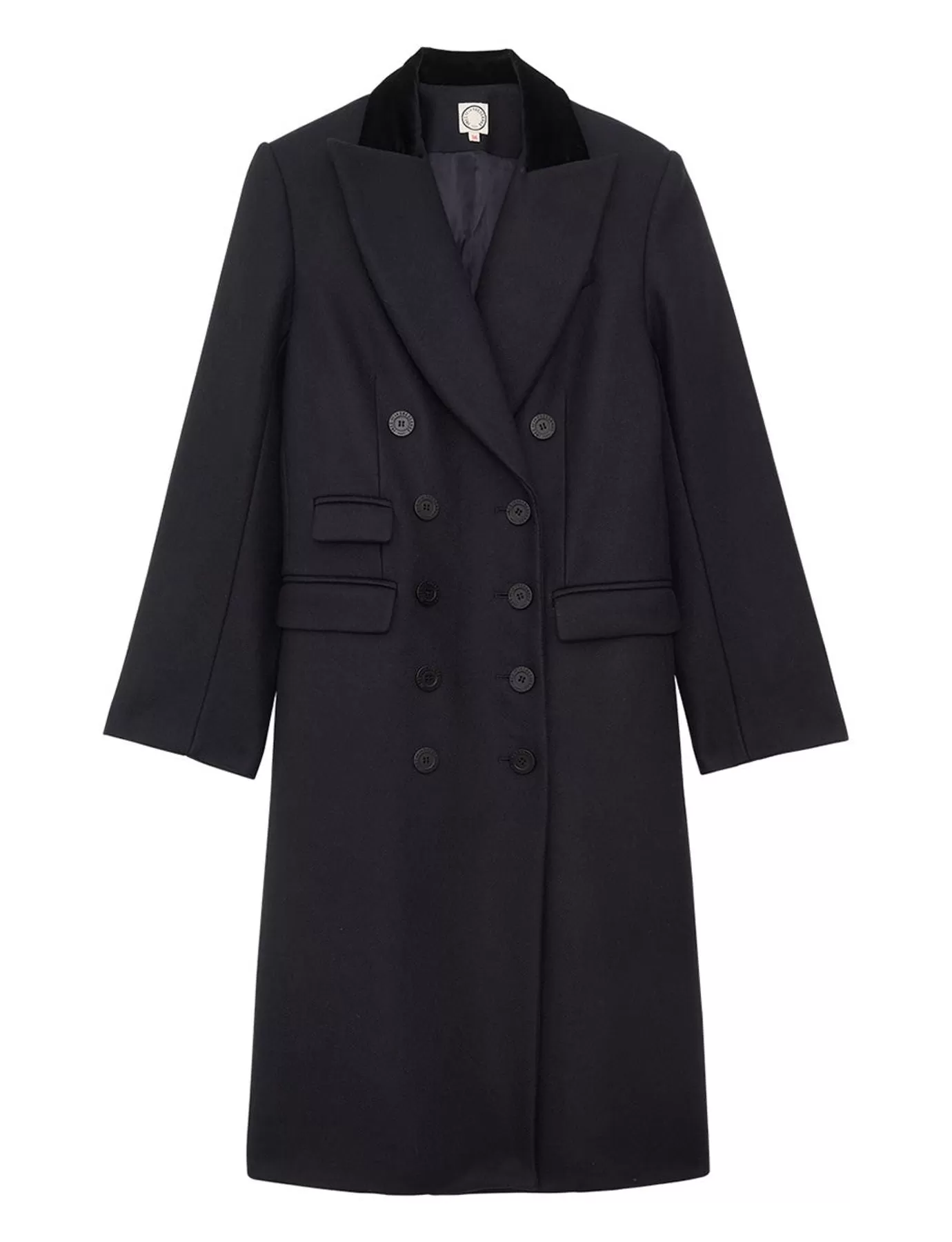 Manteau Mauricette bleu nuit en laine
