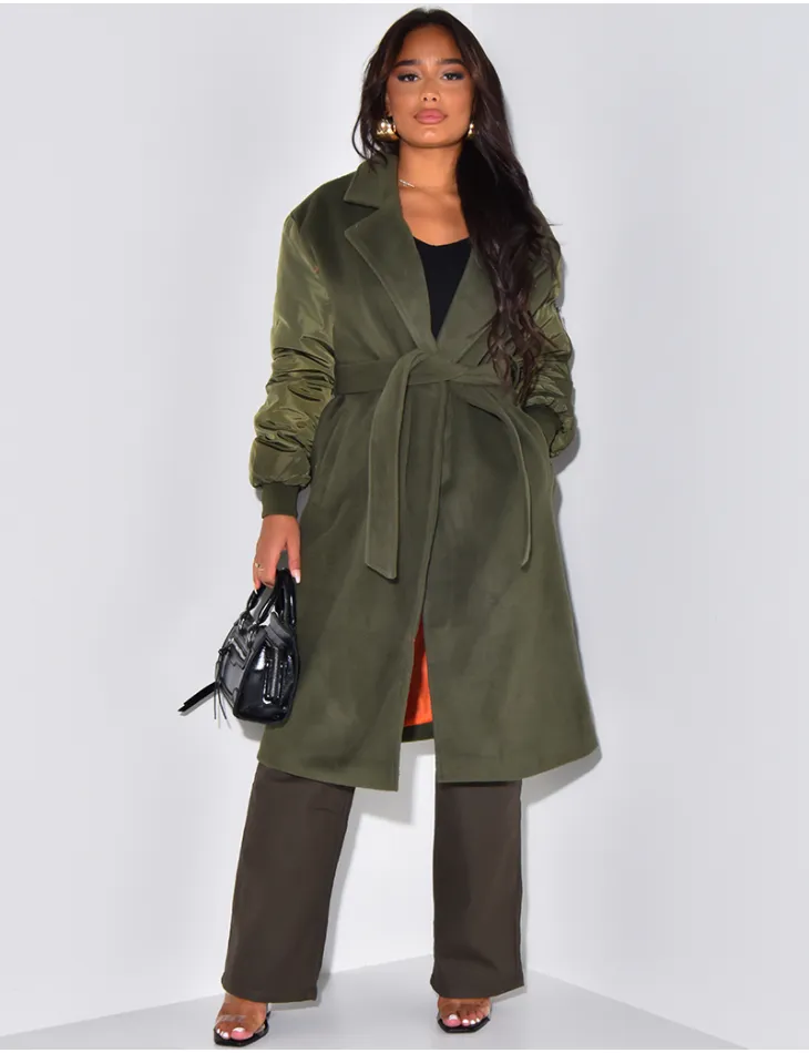 Manteau mi-long à manches bombers / 55889 - JEANS INDUSTRY