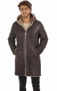 Manteau mouton marron foncé La Canadienne - La Canadienne - Manteaux Peau Lainée Marron
