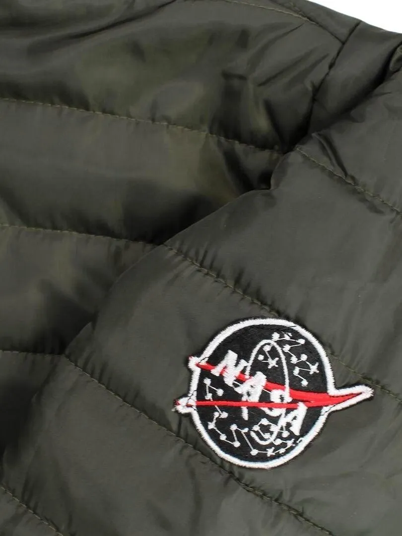 Nasa - Parka homme imprimé logo - Kaki