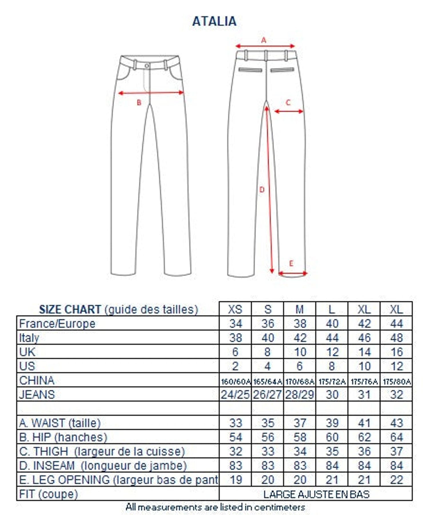 Pantalon Atalia bleu marine coton et lin