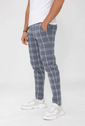 Pantalon chino à carreaux