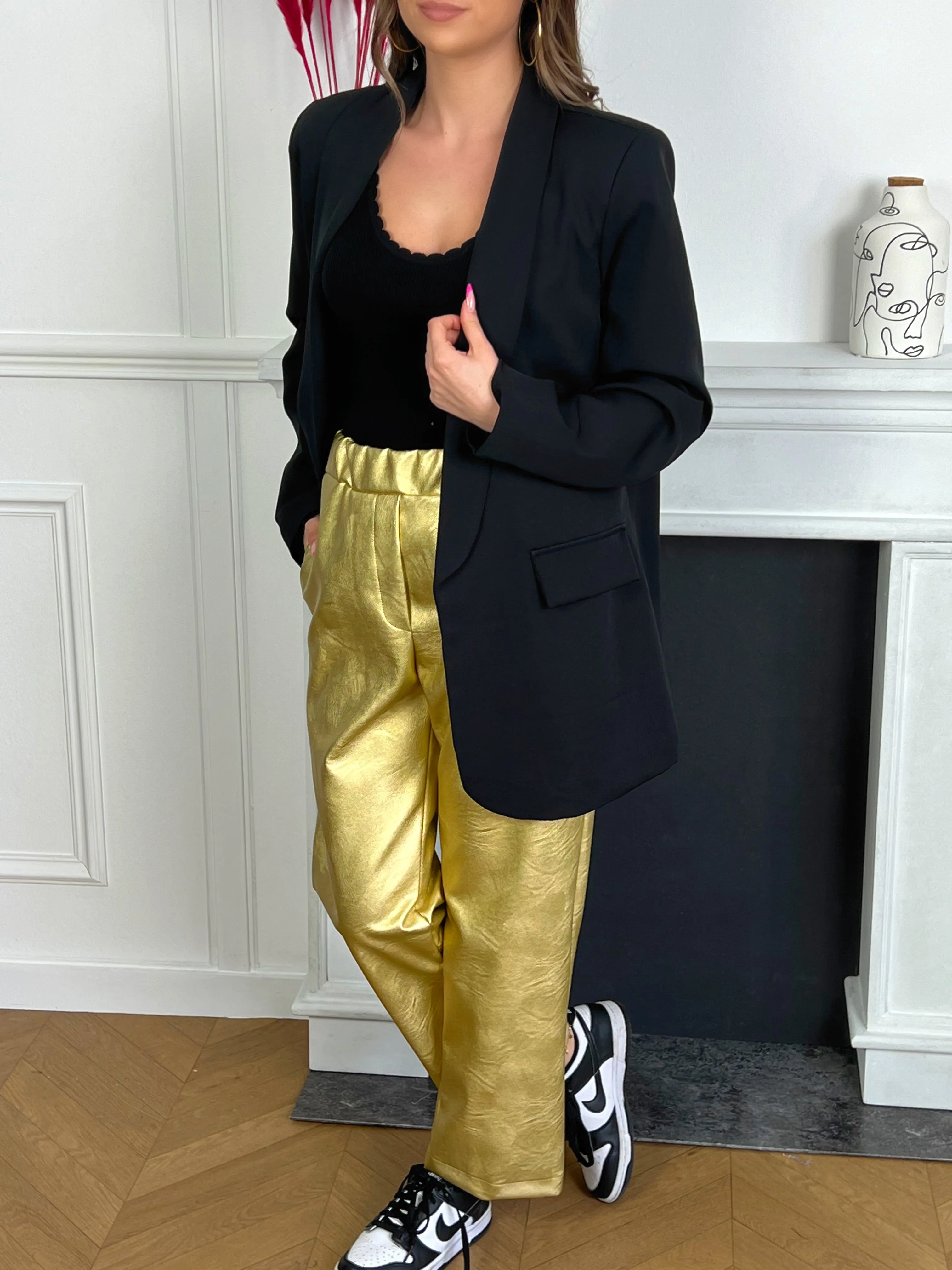 Pantalon doré Made in France : Bianca