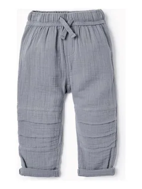 Pantalon en mousseline de coton pour bébé garçon  SICILIAN DAYS - Bleu clair