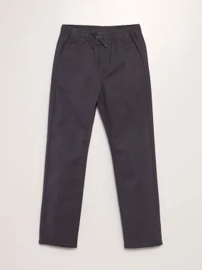 Pantalon esprit 'jogger' - Gris anthracite