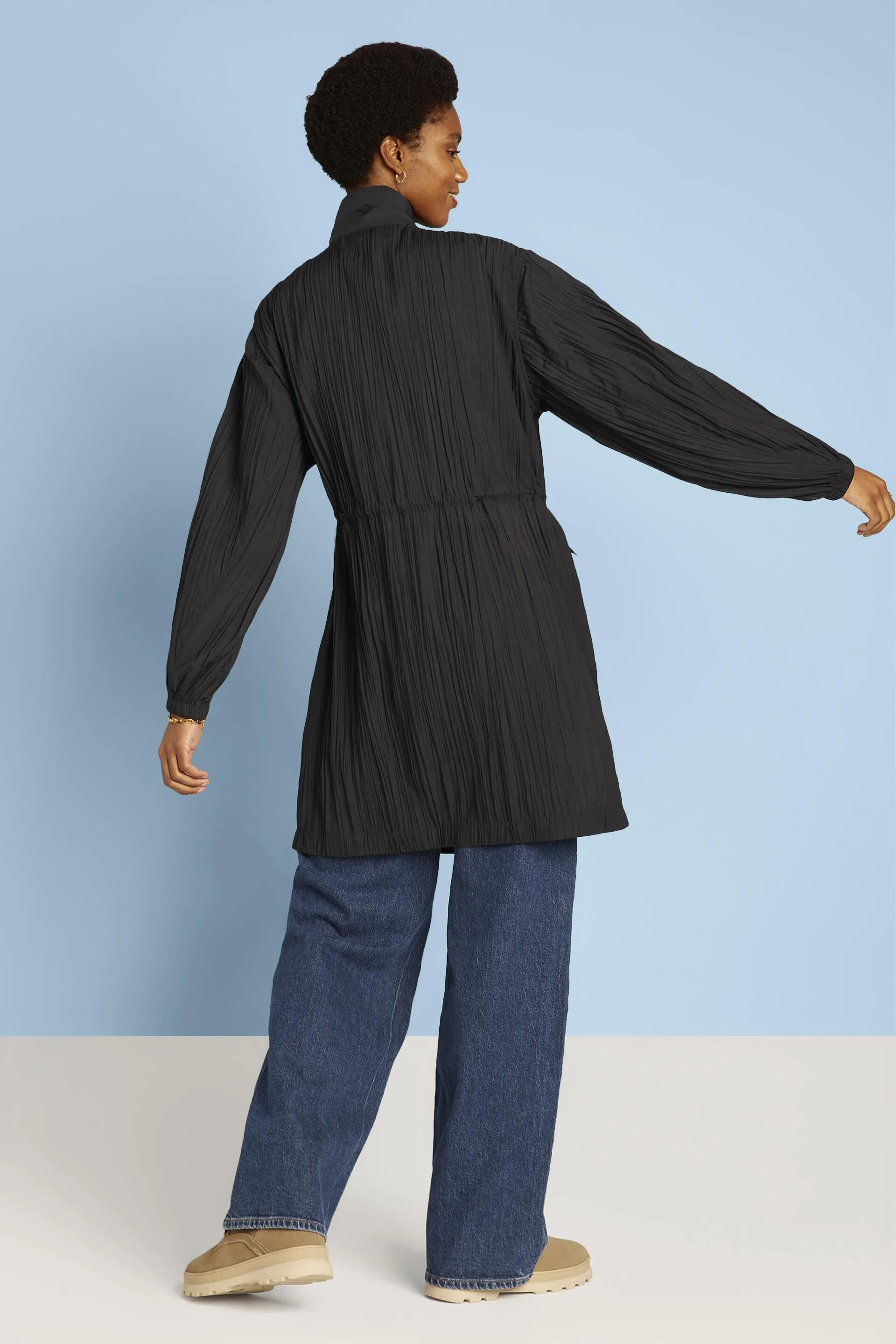 Parka au look froissé