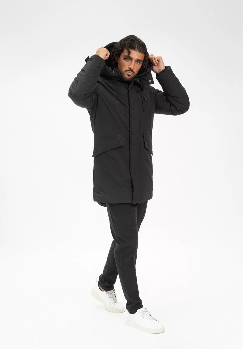 Parka mi longue a capuche