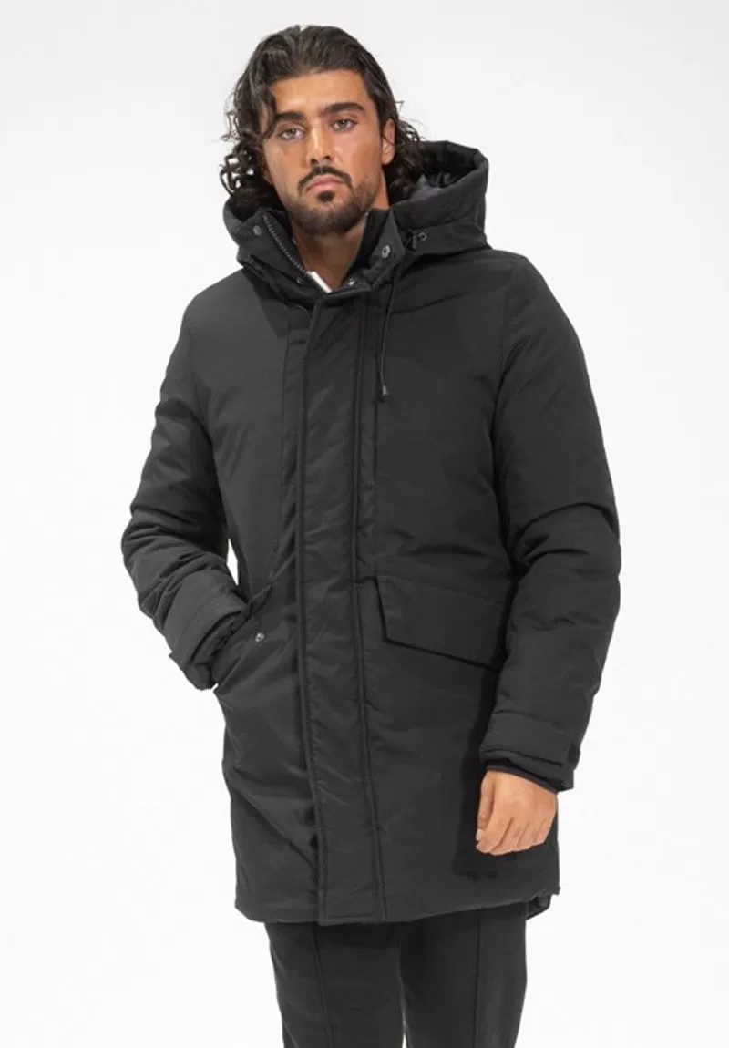 Parka mi longue a capuche