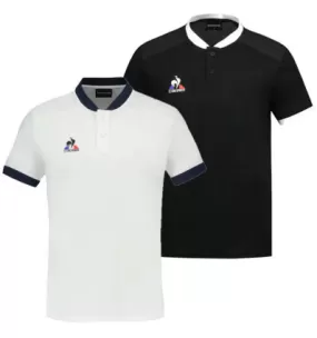 Polo tennis Le Coq Sportif N7 en coloris blanc ou noir