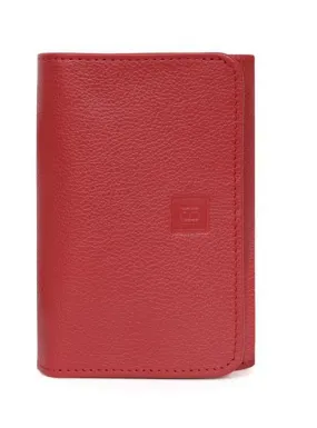 Portefeuille cuir vachette rouge